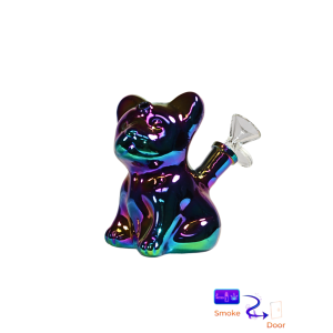 rave-glass-4-5-inches-holographic-rainbow-dog-14mm